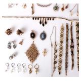MEGA LOT LADIES GOLD-TONED JEWELRY (28)