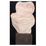 ABSTRACT OWL ALABASTER STATUE RALPH N HURST