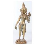 VINTAGE TARA-PARVATI BRONZE STATUE 17' TALL