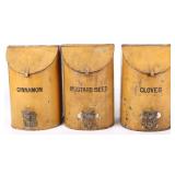 LARGE ANTIQUE SPICE STORAGE CONTAINERS 1.3LB EA--3