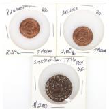 RARE ASSORTED U.S. TOKENS/ MEDALLIONS - (3)