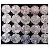 FINE SILVER ROLL OF 20 AMERICAN EAGLES U.S. TREAS
