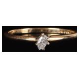 14K YELLOW GOLD NATURAL DIAMOND LADIES RING