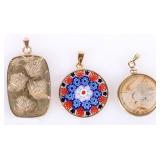 GOLD-FILLED ORNATE LADIES PENDANTS - LOT OF 3