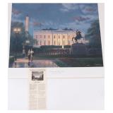 J M BARBER EVENING AT THE WHITE HOUSE SIGNED PRINT