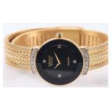 GRUEN SWISS DIAMOND ACCENT GOLD TONE WOMEN'S WATCH