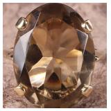 14K YELLOW GOLD LADIES RING W/ 21.5CT SPINEL GEM