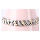 GOLD PLATE & STERLING SILVER LADIES BRACELET