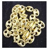 10K YELLOW GOLD GUCCI HOLLOW LINK NECKLACE