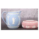 WEDGWOOD JASPERWARE PINK & BLUE DISHES
