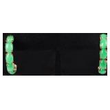 14K YELLOW GOLD NEPHRITE LADIES EARRINGS