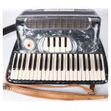 LO DUCA BROS PETIT GRANDE BLACK ACCORDION W/ CASE