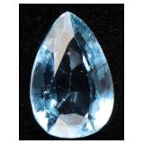 7.5 CT GENUINE LOOSE PEAR-CUT BLUE TOPAZ