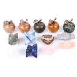 CHINESE ASSORTED GEMSTONE SHAPED BEADS - (13)