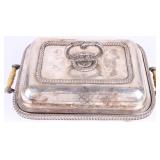 ANTIQUE SILVER PLATED DINNER TRAY SET