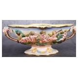 CAPODIMONTE LARGE CENTERPIECE BOWL ITALY