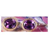 14K YELLOW GOLD LADIES RING W/ DIAMOND & SPINEL