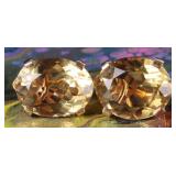 14K YELLOW GOLD CITRINE LADIES CLIP-ON EARRINGS