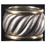 18K YELLOW GOLD & 925 DAVID YURIMAN LADIES RING