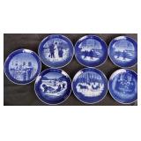 ROYAL COPENHAGEN HOLIDAY COLLECTION PLATES - (7)
