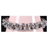 THICK STERLING SILVER LADIES CHAIN BRACELET 63.7 G