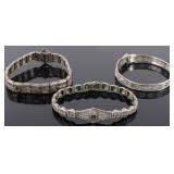 ANTIQUE LADIES FILIGREE BRACELETS LOT OF 3