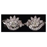 1.88CTW DIAMONDS 14K YELLOW/WHITE GOLD EARRINGS