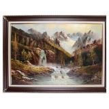 AFTER BOB ROSS ORIGINAL MOUNTAIN LANDSCAPE OIL