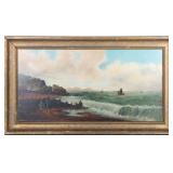 M. H. DANFORTH ORIGINAL SEASCAPE PAINTING FRAMED