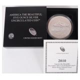5 OZT FINE SILVER 2010 AMERICA THE BEAUTIFUL COIN