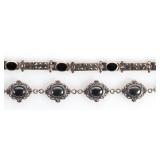 STERLING SILVER BLACK ONYX LADIES BRACELETS