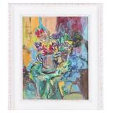 AFTER HENRI MATISSE ORIGINAL OIL FLORAL PAINTING