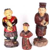 ANTIQUE CHINESE TAOIST TEMPLE FIGURES - LOT OF 3
