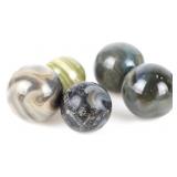 HANDMADE AGATE STONE MARBLES 1.0-0.8' - (5)