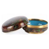 VINTAGE CHINESE CLOISONNE ENAMEL TRINKET BOX