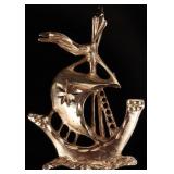 SIGNED 14K MICHAEL ANTHONY PIRATE SHIP PENDANT