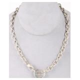 TIFFANY & CO. STERLING SILVER CHAIN TAG NECKLACE