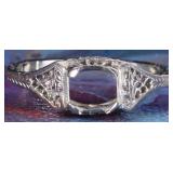FILIGREE 18K WHITE GOLD LADIES RING SETLESS