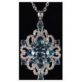 2.67CTW TOPAZ STERLING SILVER LADIES NECKLACE
