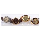 COLLECTIBLE MEN & WOMEN'S LARGE WATCHES - (4)