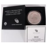 5 OZT FINE SILVER 2010 AMERICA THE BEAUTIFUL COIN