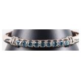 2.25CTW TOPAZ STERLING SILVER LADIES CUFF BRACELET