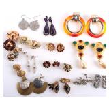 BRILLIANT VINTAGE LADIES EARRINGS LOT OF 16