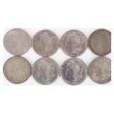ASSORTED 90% SILVER MORGAN DOLLARS - (8)