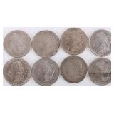 ASSORTED 90% SILVER MORGAN DOLLARS - (8)