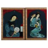 19TH C. CHINESE SCHOOL REVESE PAINTING PAIR