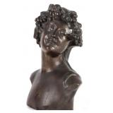 J. LAMBEAUX 'BUSTE DE BACCHANTE' CAST BRONZE BUST