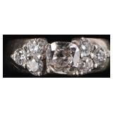 1.8CTW DIAMONDS 14K WHITE GOLD LADIES RING H VS2