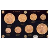 RARE PRE-1933 U.S. GOLD 8-COIN TYPE SET 3.628OZT