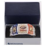 2008 FLORIDA GATORS NFC SILVER PLATE CUFF BRACELET